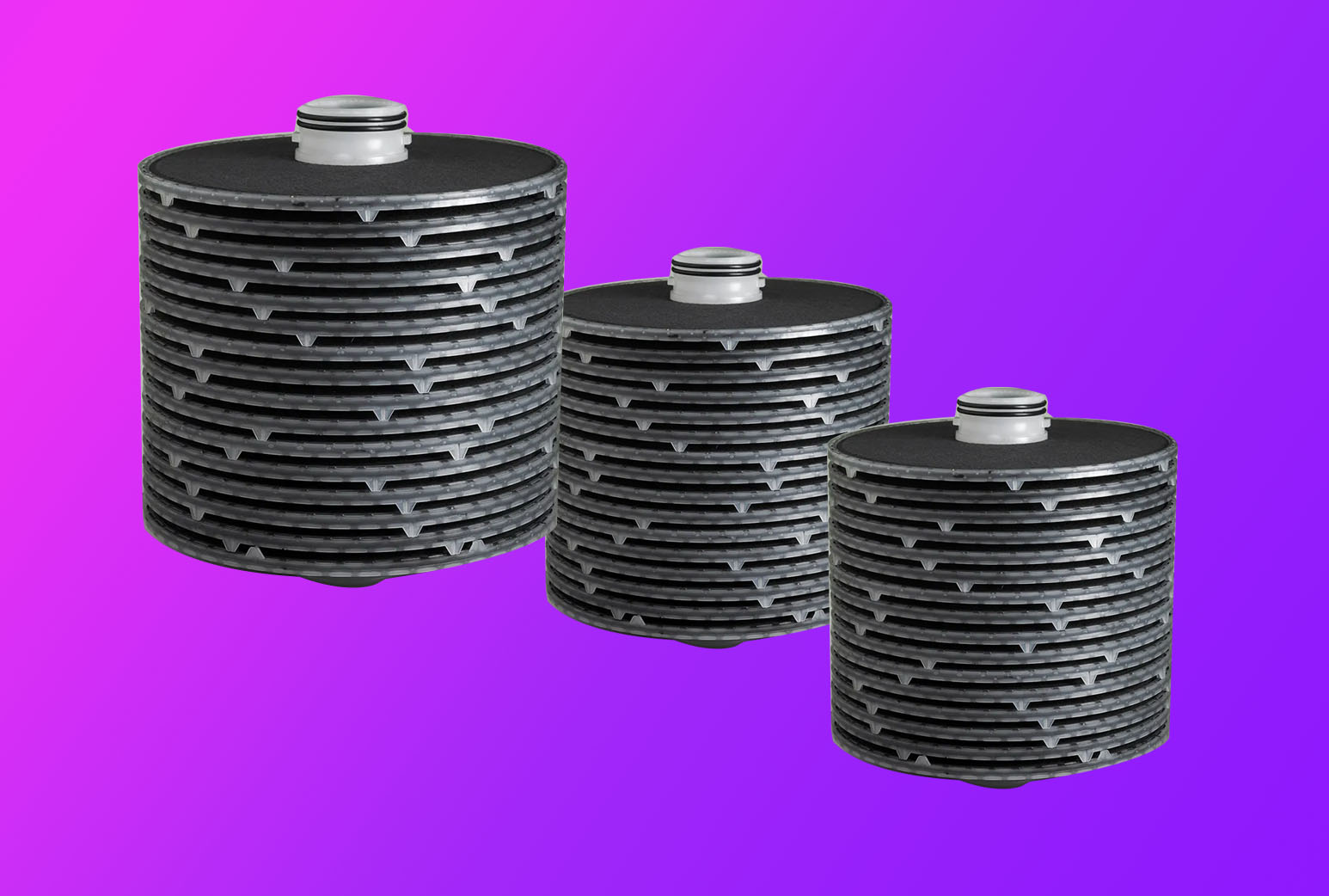 Lenticular Carbon Filter Cartridges